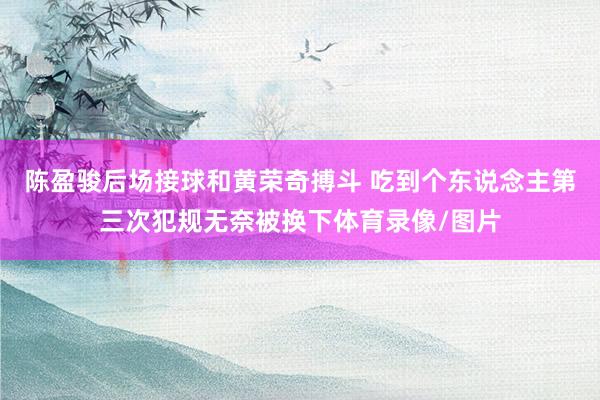 陈盈骏后场接球和黄荣奇搏斗 吃到个东说念主第三次犯规无奈被换下体育录像/图片