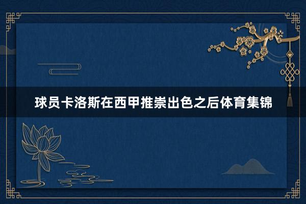 球员卡洛斯在西甲推崇出色之后体育集锦