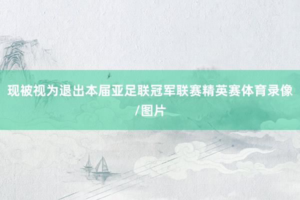 现被视为退出本届亚足联冠军联赛精英赛体育录像/图片