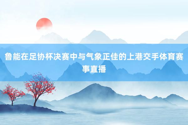 鲁能在足协杯决赛中与气象正佳的上港交手体育赛事直播