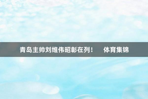 青岛主帅刘维伟昭彰在列！    体育集锦