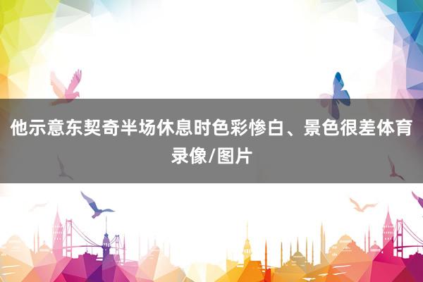 他示意东契奇半场休息时色彩惨白、景色很差体育录像/图片