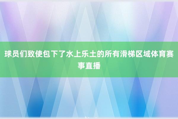球员们致使包下了水上乐土的所有滑梯区域体育赛事直播