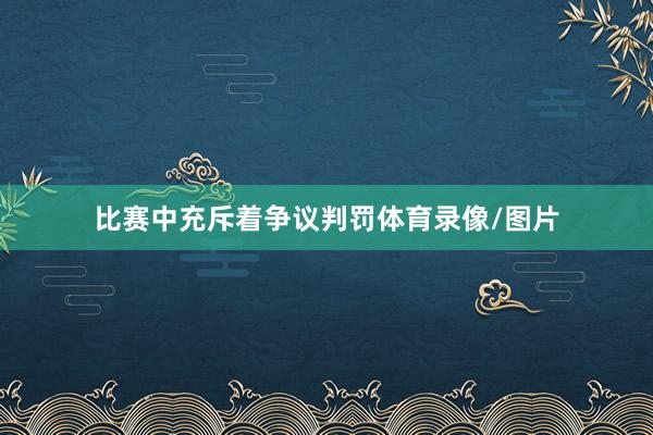 比赛中充斥着争议判罚体育录像/图片