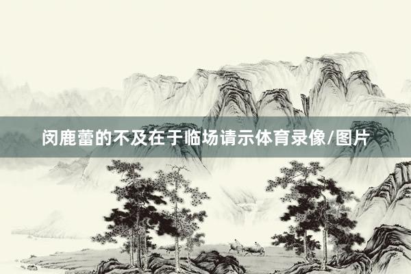 闵鹿蕾的不及在于临场请示体育录像/图片