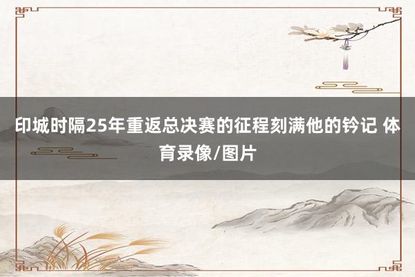 印城时隔25年重返总决赛的征程刻满他的钤记 体育录像/图片