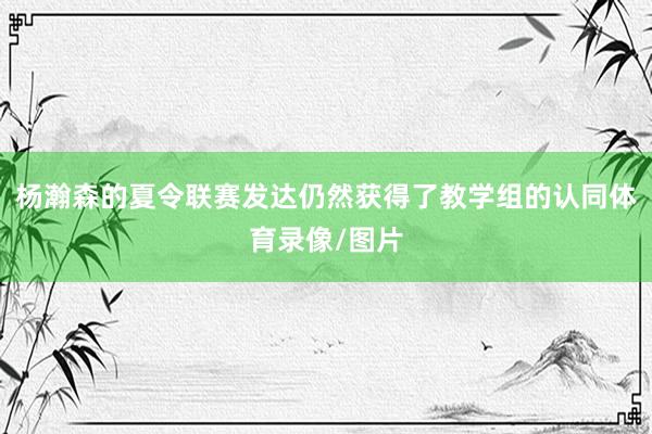 杨瀚森的夏令联赛发达仍然获得了教学组的认同体育录像/图片