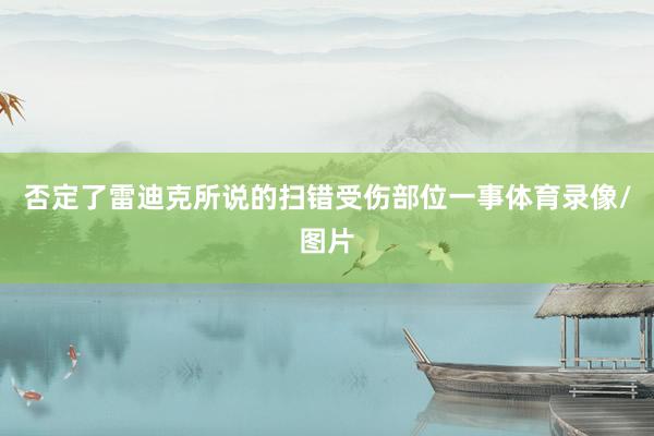 否定了雷迪克所说的扫错受伤部位一事体育录像/图片