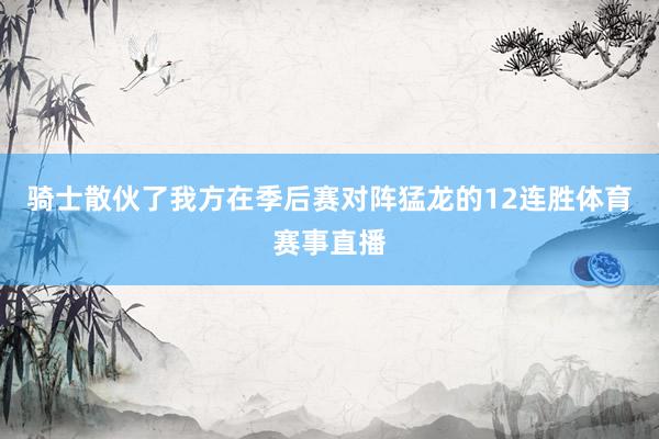 骑士散伙了我方在季后赛对阵猛龙的12连胜体育赛事直播