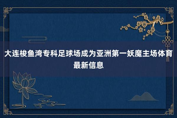 大连梭鱼湾专科足球场成为亚洲第一妖魔主场体育最新信息