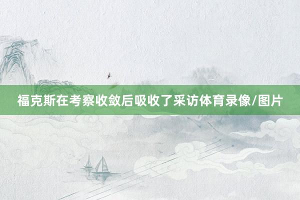 福克斯在考察收敛后吸收了采访体育录像/图片