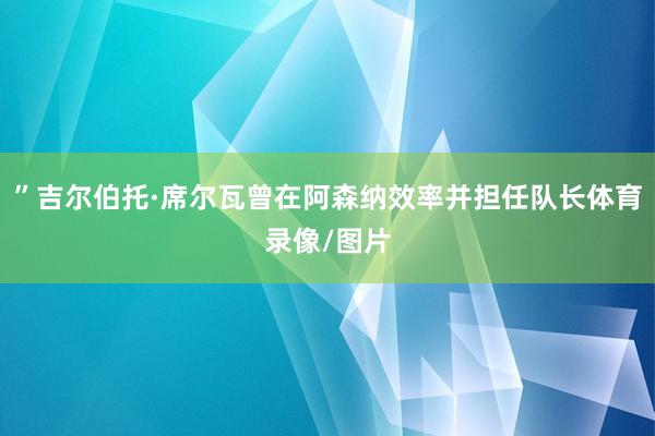 ”吉尔伯托·席尔瓦曾在阿森纳效率并担任队长体育录像/图片
